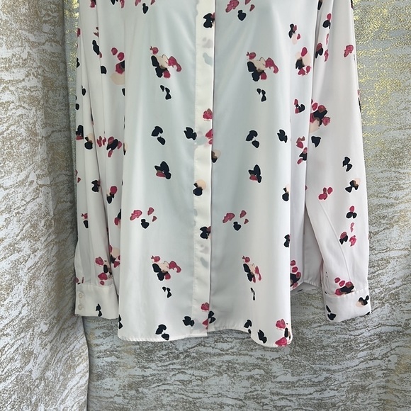 H&M Silky Soft Long Sleeve Collared Button Up Shirt Blouse Size 14 - Picture 7 of 16